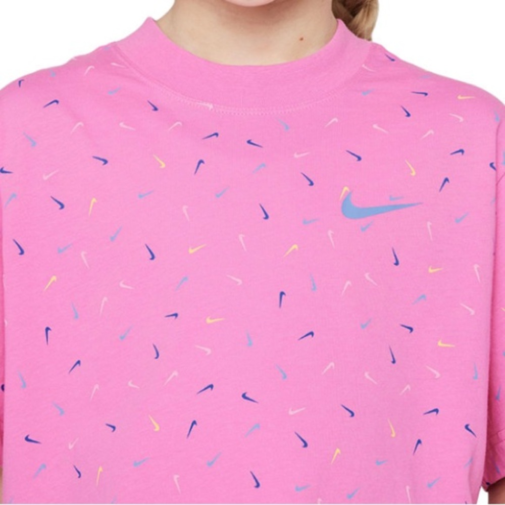Nike All Over Cotton Swoosh Print T Shirt NWT